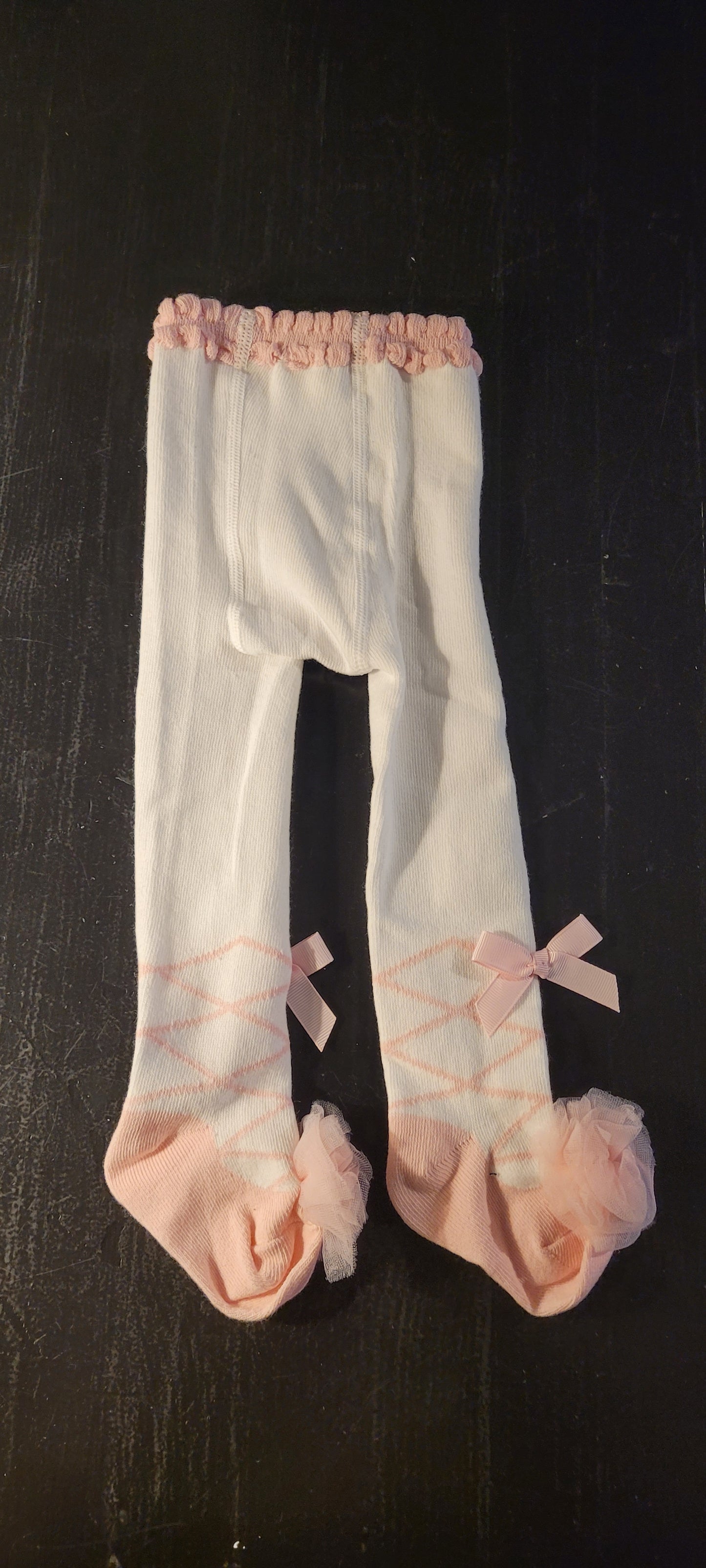Strømpebukse ballerina rosa hvit