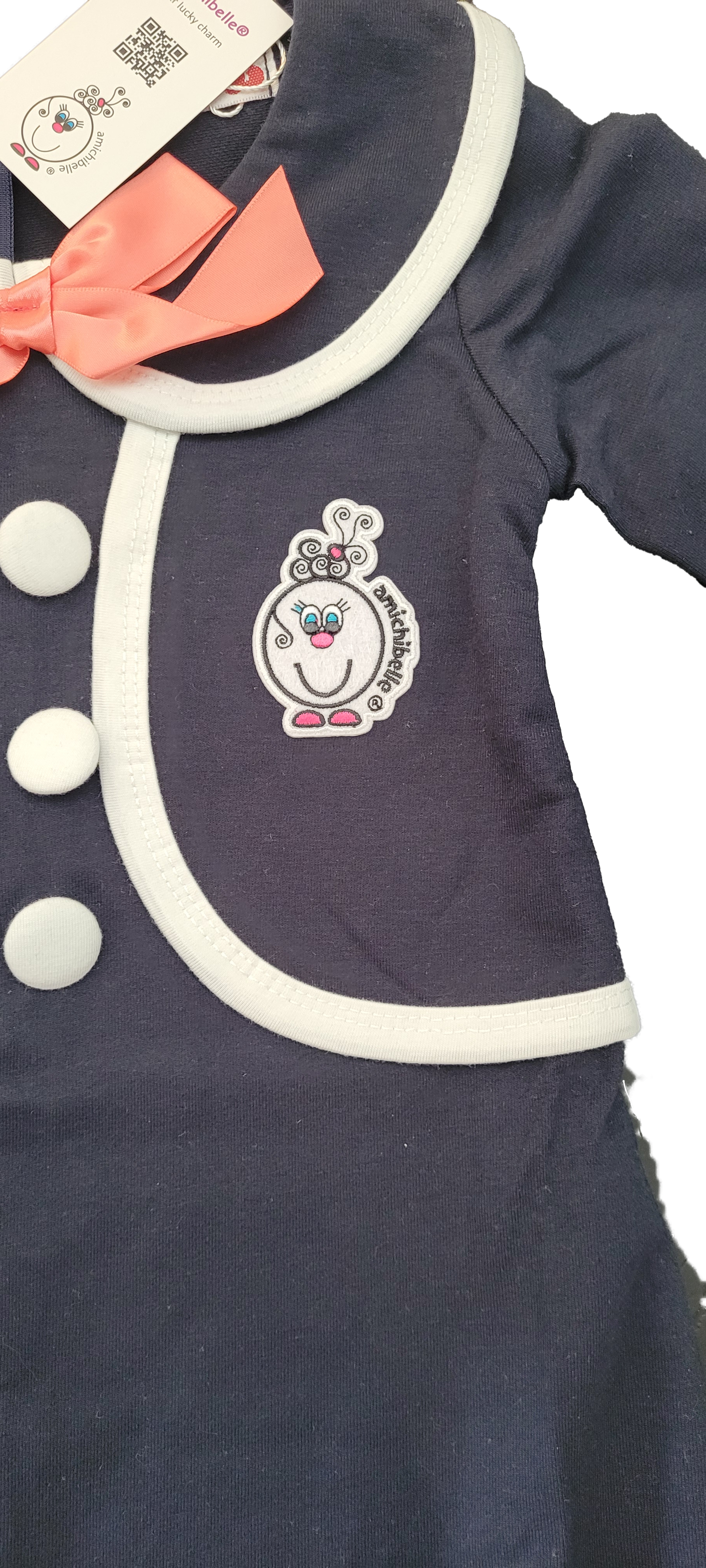 amichibelle® mørkeblå chic blazer kjole
