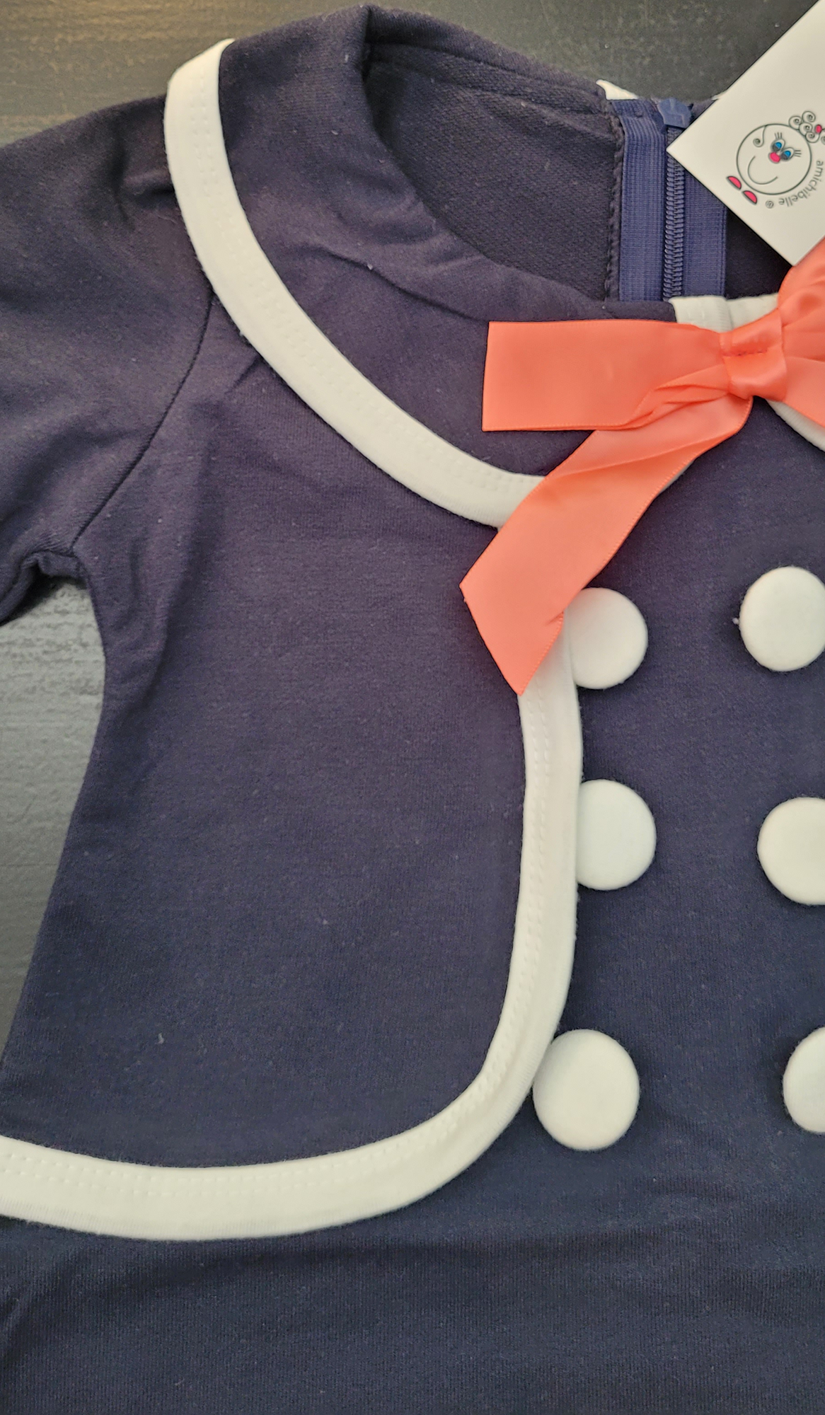 amichibelle® mørkeblå chic blazer kjole