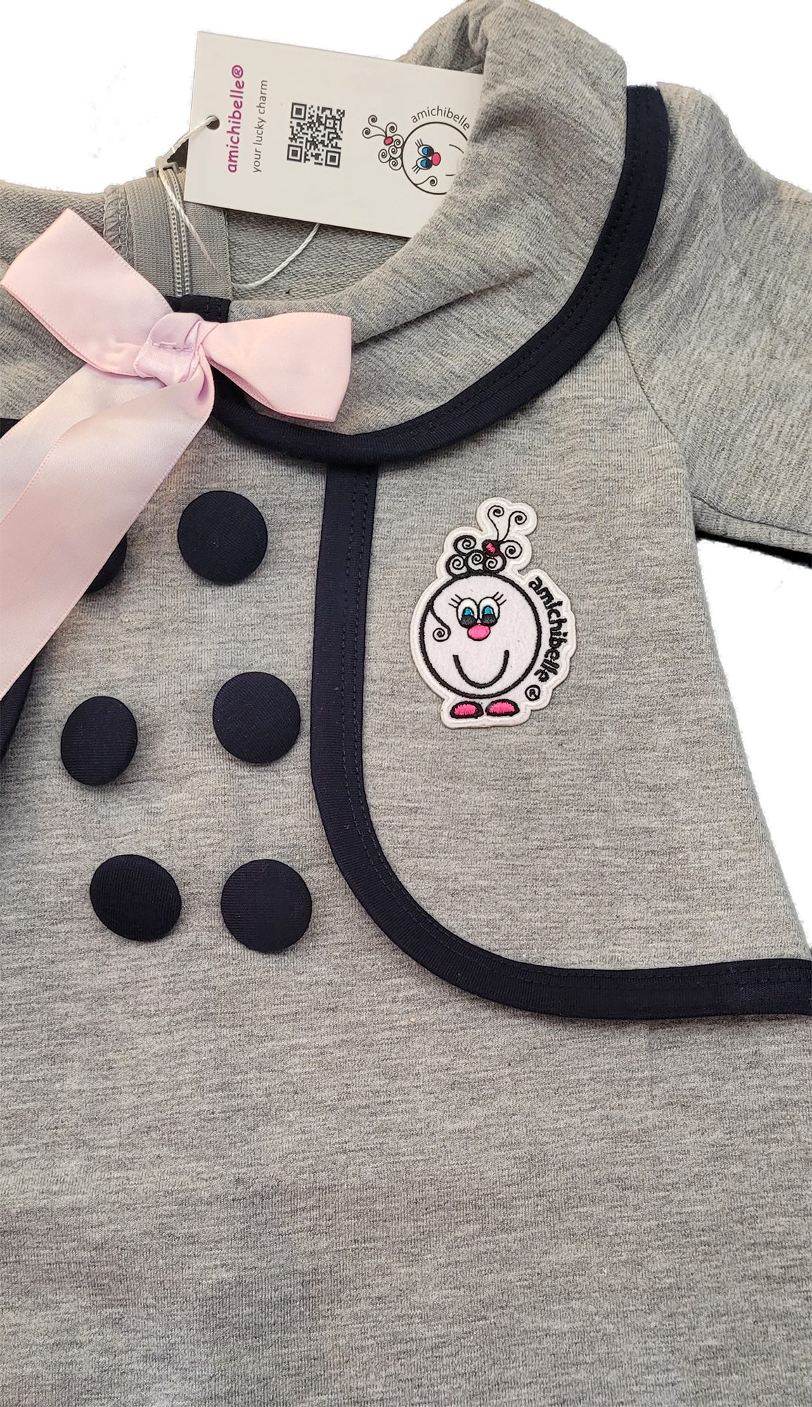 amichibelle® lysgrå chic blazer kjole