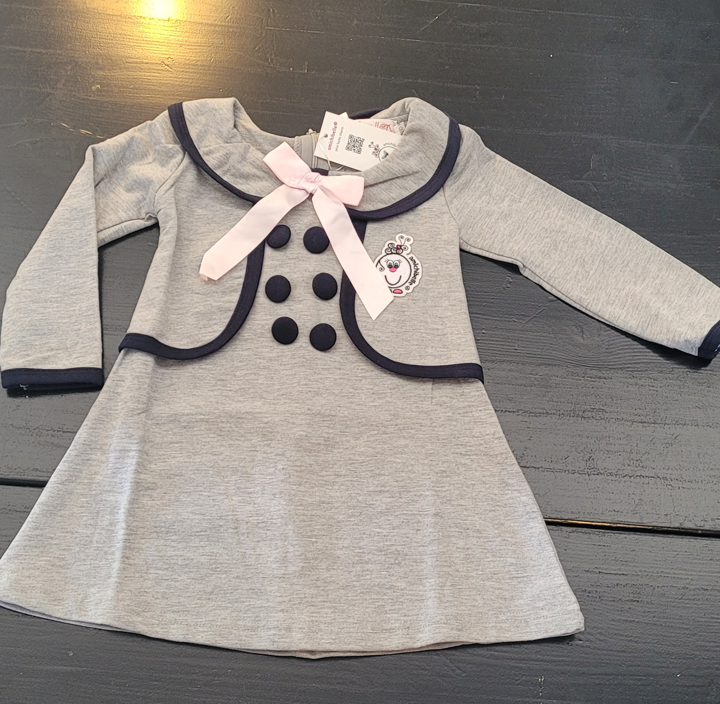 amichibelle® lysgrå chic blazer kjole