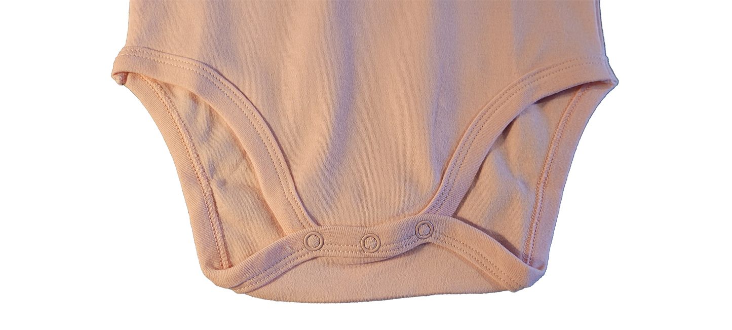 amichibelle® Rosa langarmet baby body bomull