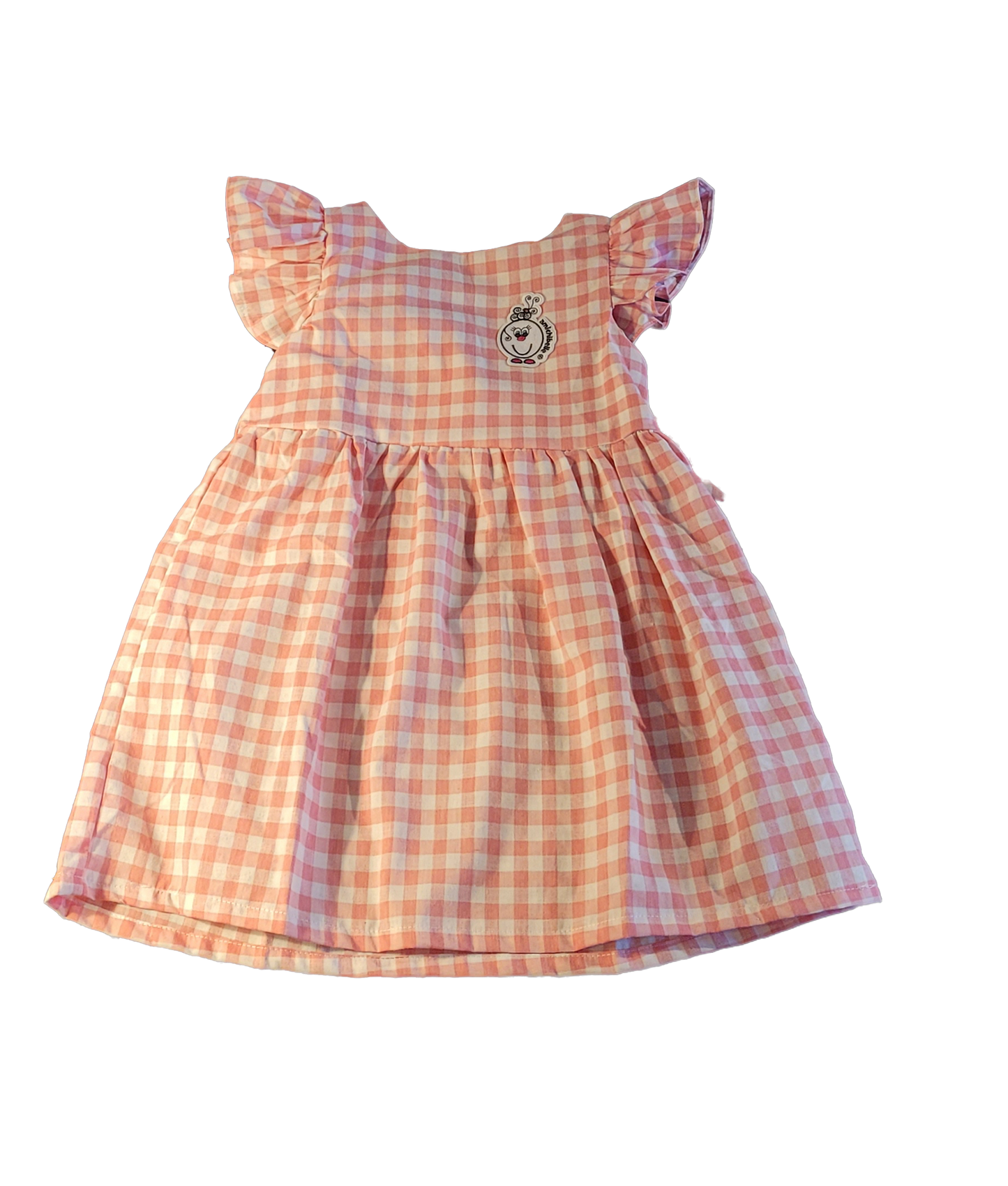 amichibelle® rosa hvit rutete knytekjole
