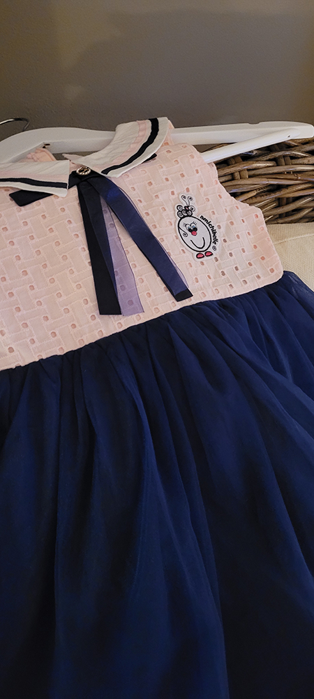 amichibelle® Rosa blå prinsesse tyllkjole