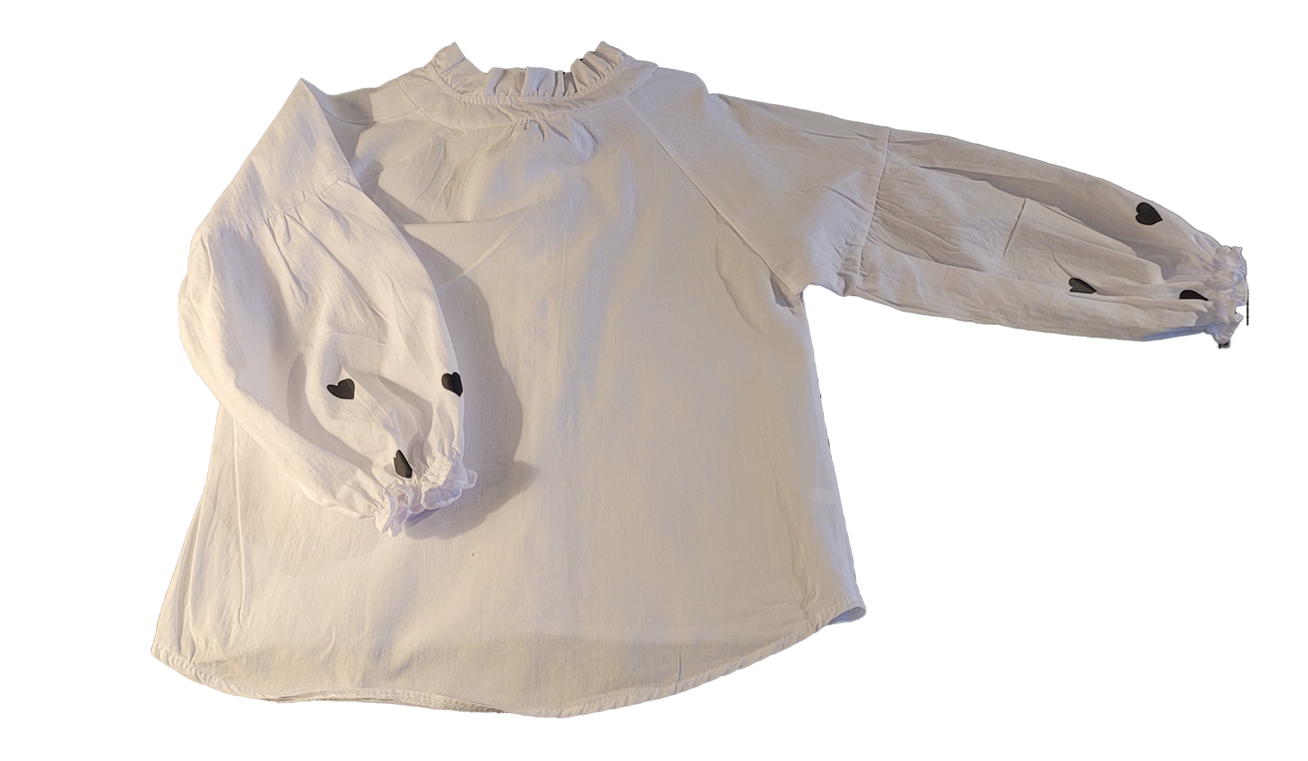 amichibelle® Hvit prinsesse hjerte bluse