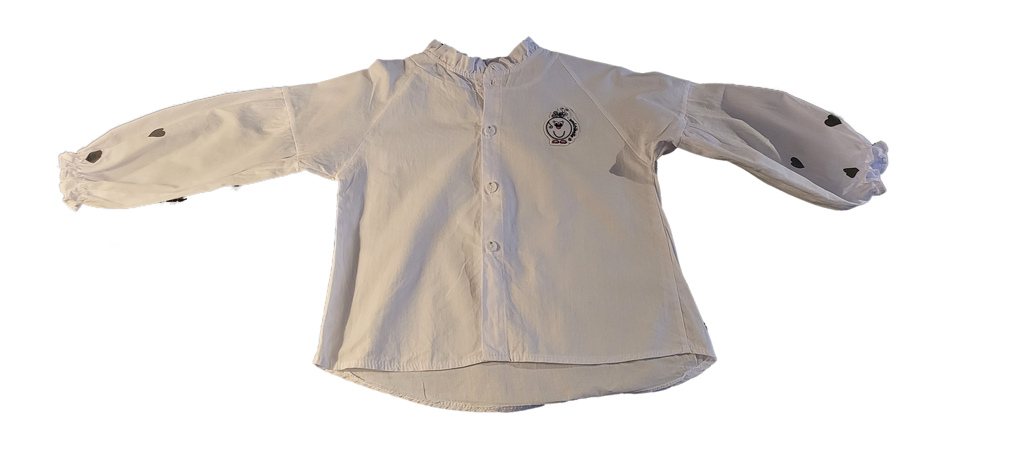 amichibelle® Hvit prinsesse hjerte bluse