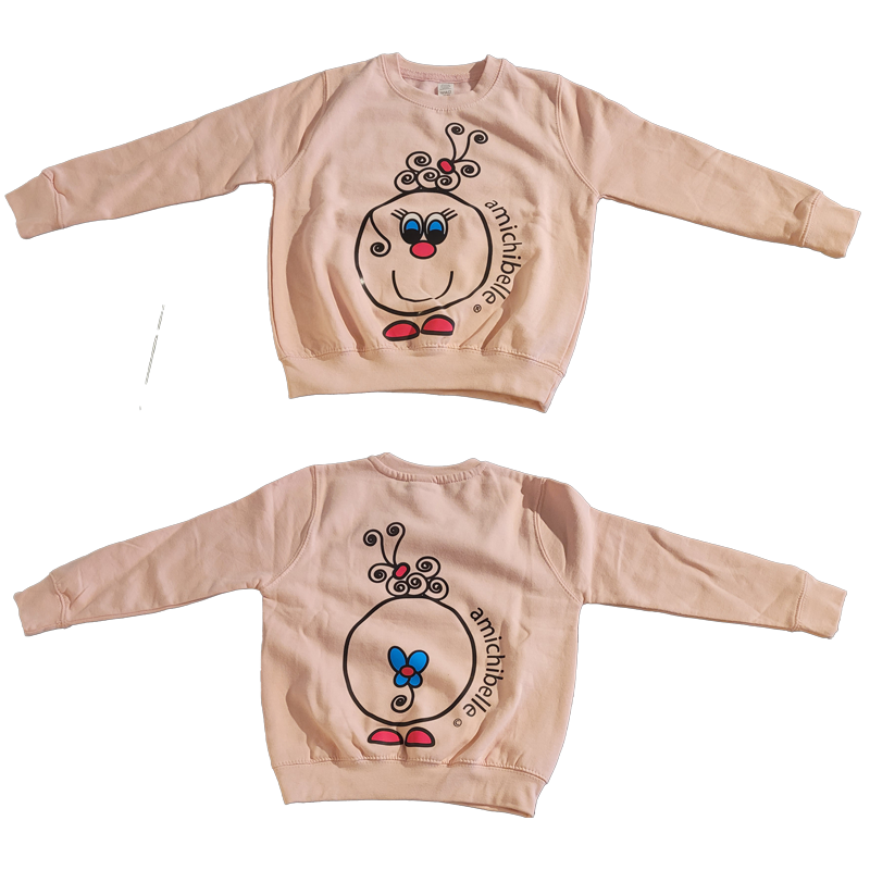 amichibelle® Rosa Bomull Sweatshirt
