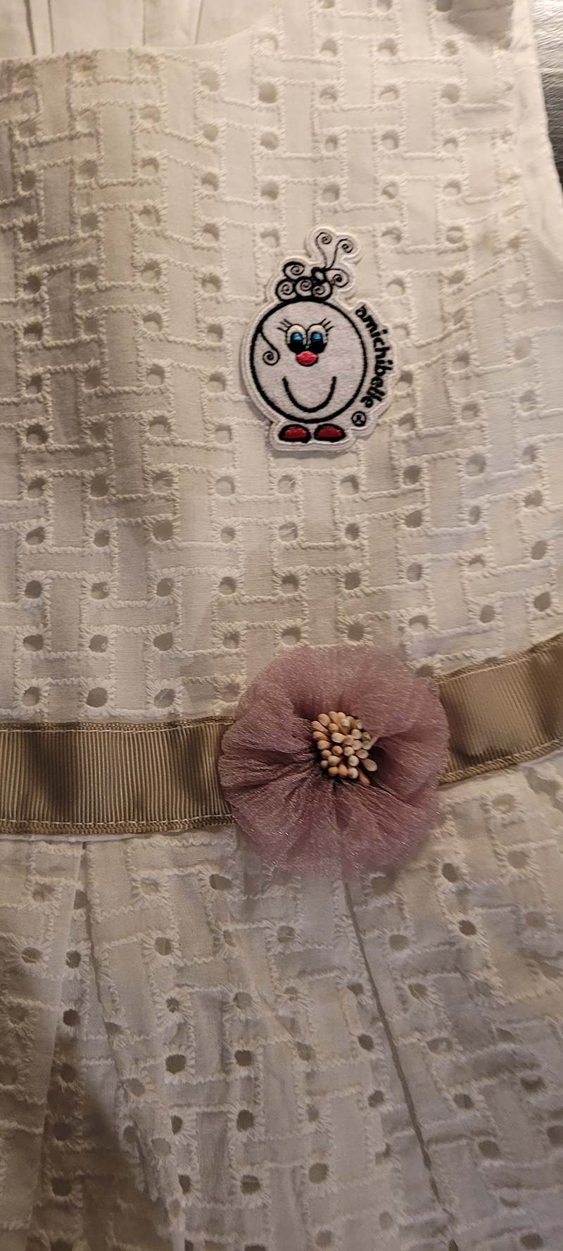 amichibelle® Elegant Hvit Rose Kjole
