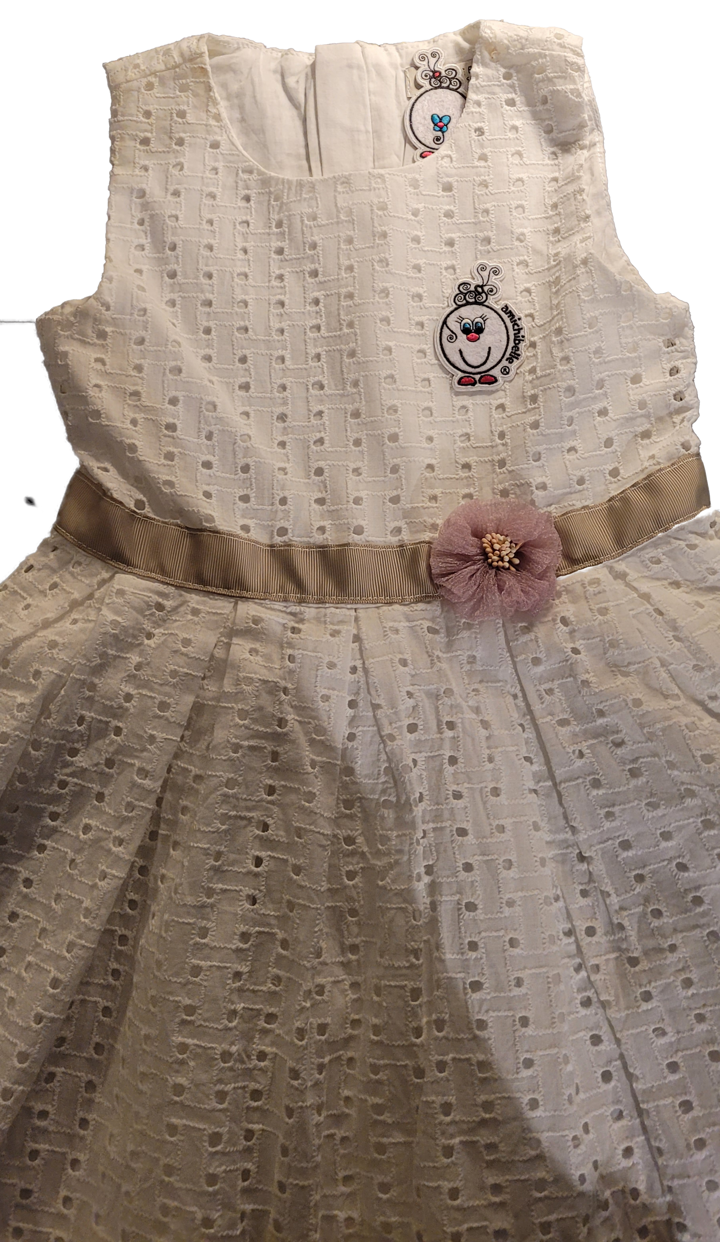 amichibelle® Elegant Hvit Rose Kjole