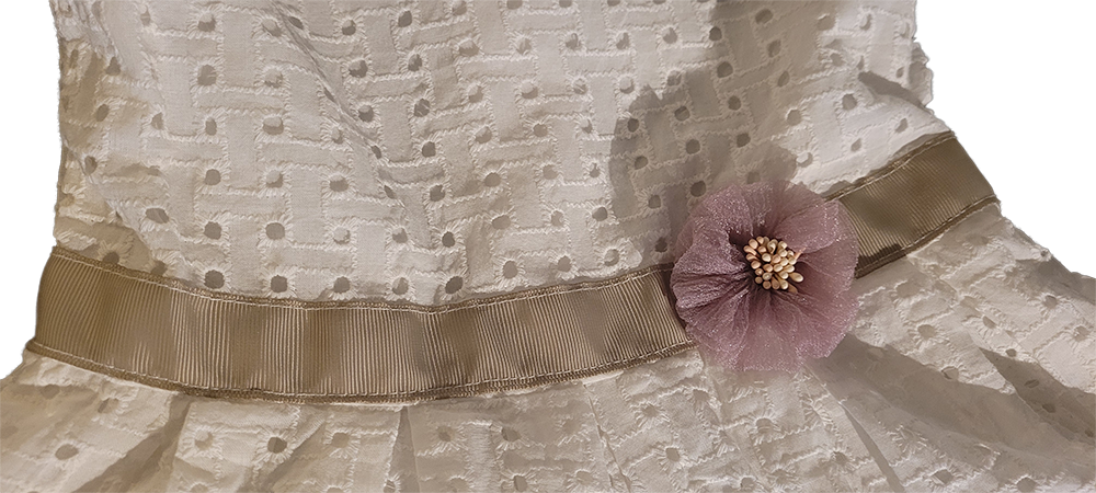 amichibelle® Elegant Hvit Rose Kjole