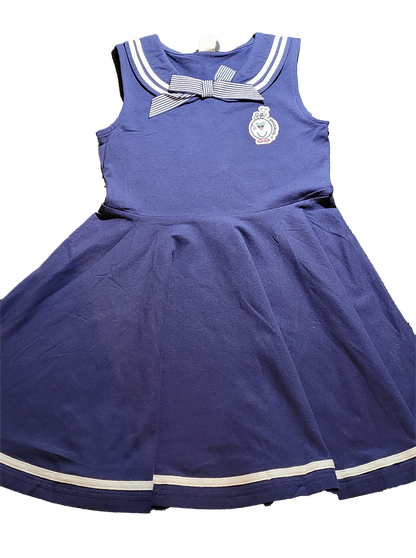 Sailor-kjole marineblå kort arm